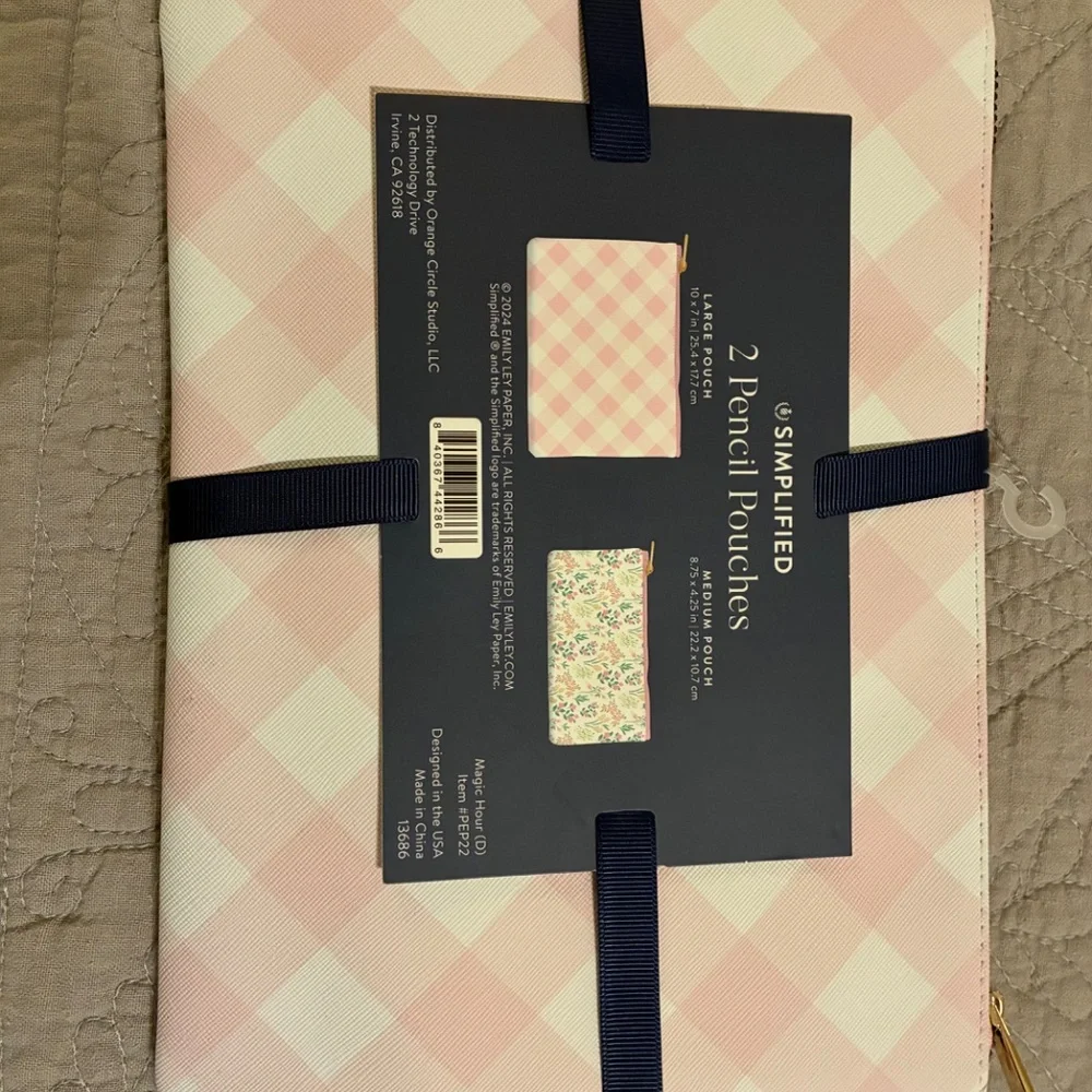 NWT Emily Ley Simplified pouch set, 2 pouches